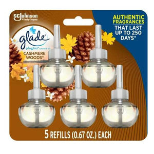 Glade 5-Count Cashmere Woods Plug-In Scented Oil Refills
