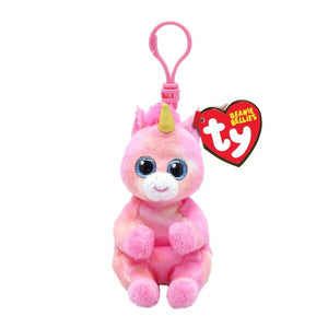 Ty Beanie Belly Clip Skylar Pink Unicorn