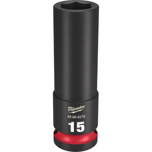 Milwaukee 1/2" Drive 15MM Deep 6 Point Socket