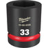 Milwaukee 1" Drive 33MM Standard 6 Point Socket