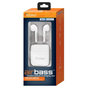 Power Up White AirBass True Wireless Earbuds