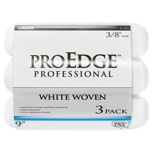 Linzer 3-Pack 9" Pro Edge Woven Roller Covers 3/8" Nap