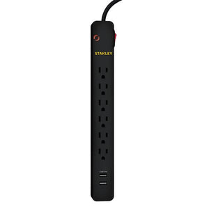 Stanley 400J SurgeMax USB 6 Outlet Power Strip