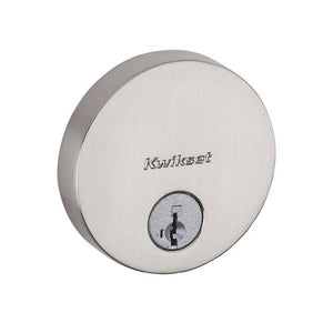 Kwikset Round Rose Satin Nickel Uptown Deadbolt