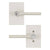 Kwikset Satin Nickel Halifax Entry Lever with Square Rose