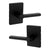 Kwikset Matte Black Halifax Keyed Entry Lever Square Rose