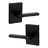 Kwikset Matte Black Halifax Keyed Entry Lever Square Rose
