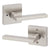 Kwikset Satin Nickel Halifax Privacy Lever with Square Rose