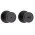 Kwikset Matte Black Pismo Privacy Knob with Round Rose