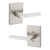 Kwikset Satin Nickel Halifax Passage Lever with Square Rose