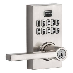 Kwikset Satin Nickel Halifax Electronic Lever with Keypad