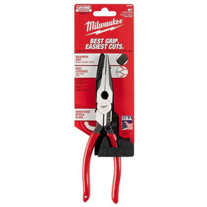 Milwaukee 8" Long Nose Dipped Grip Pliers