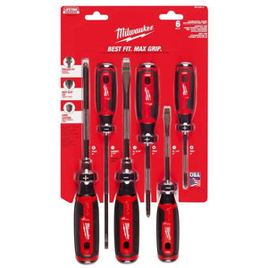 Milwaukee 6-Piece Cushion Grip Screwdriver Set