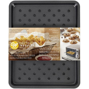 Wilton 2-Piece Perfect Results Toaster Oven Sheet Pan and Crisper Set