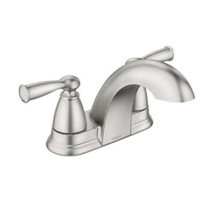 Moen Spot Resist Nickel Banbury Two-Handle Low Arc Bathroom Faucet