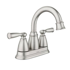 Moen Spot Resist Nickel Banbury Two Handle High Arc Bathroom Faucet