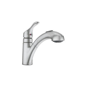 Moen Spot Resist Nickel Renzo Pull Out Kitchen Faucet