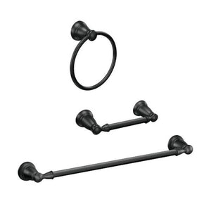 Moen Matte Black Banbury 3-Piece Bathroom Accessory Kit