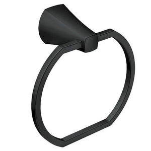 Moen Matte Black Lindor Towel Ring