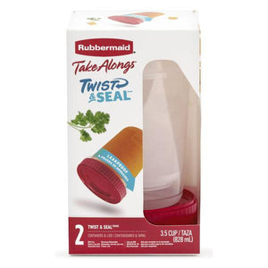 Rubbermaid 2-Pack TakeAlongs Twist'n'Seal Food Storage Containers