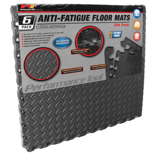 Performance Tool 6-Count Diamond Plate Design Anti-Fatigue Mat