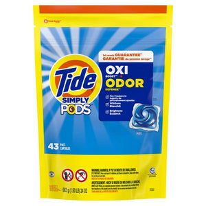 Tide 43-Count Oxi + Odor Defense Fresh Linen Liquid Laundry Detergent Pacs