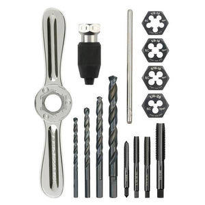 Milwaukee 15-Piece SAE Tap and Die Set with Hex-LOK 2-in-1 Handle