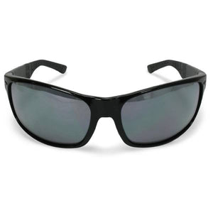 Crossfire Shiny Black Frame Silver Mirror Lens CK7 Premium Safety Eyewear