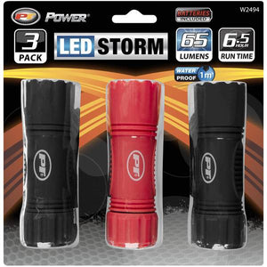 Performance Tool 3-Pack 65 Lumen Storm Composite Flashlights