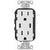 Leviton 15A White 2-Port USB Charging Outlet with 5-15R Tamper-Resistant Duplex Outlet