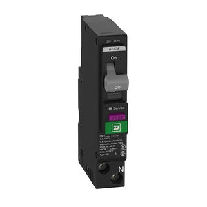 Square D 20-Amp Single-Pole 120V Plug-On Neutral Dual Function AFCI/GFCI Circuit Breaker