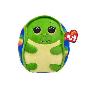 Ty Squishy Beanie 10" Shrugs the Rainbow Turtle