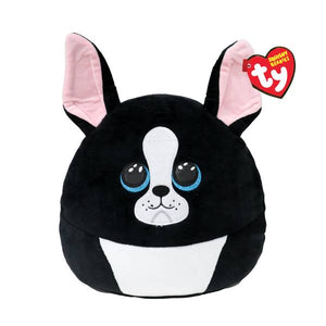Ty Squishy Beanie 10" Tink Black and White Dog