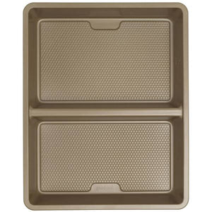 Good Cook 11" x 14" BestBake MultiMeal Nonstick Textured Carbon Steel Divided Oblong Pan