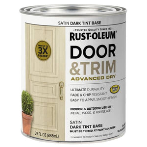 Rust-Oleum 1 Qt Advanced Dry Dark Base Door & Trim Paint