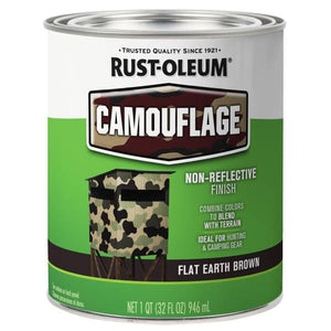 Rust-Oleum 1 Qt Camouflage Flat Earth Brown Brush On Paint