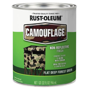 Rust-Oleum 1 Qt Camouflage Flat Forest Green Brush On Paint