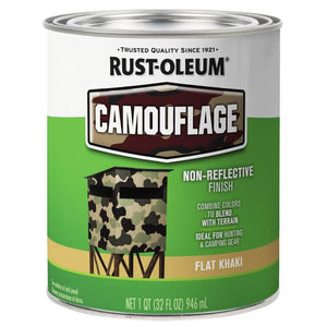 Rust-Oleum 1 Qt Camouflage Flat Khaki Brush On Paint