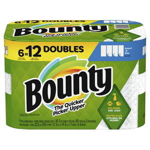 Bounty 6 Double Rolls Select-A-Size Paper Towels