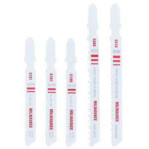 Milwaukee 5-Piece T-Shank Bi-Metal Jig Saw Blade Set