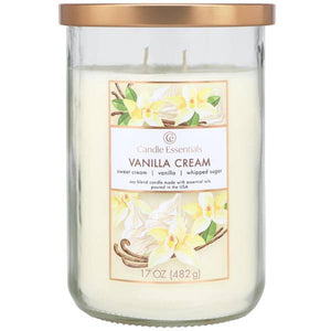 Candle Essentials 17 oz Vanilla Cream Candle