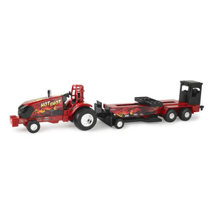 Tomy Case IH 1:32 Scale Pull Back Puller Tractor and Sled Toy Set