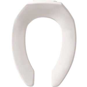 Bemis Commercial Heavy Duty Open Front Elongated Toilet Seat White