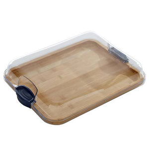 Farberware 11"x14" Make and Take Bamboo Board with San Lid Navy Locks