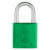 Brinks 38mm Green Anodized Aluminum Solid Body Padlock