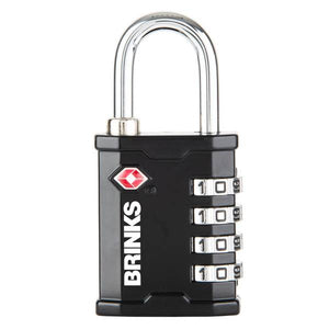 Brinks 40mm Heavy Duty Zinc Die-Cast Resettable TSA Luggage Padlock