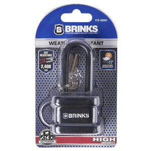 Brinks 40MM 2" Shackle Laminated Steel Weather Resistant Padlock