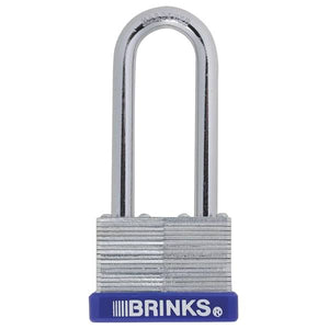 Brinks 44MM Laminated Steel High Security Padlock, 2" Shackle