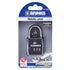 Brinks 37mm 3-Dial Resettable Combination TSA Travel Lock with Cable Shackle