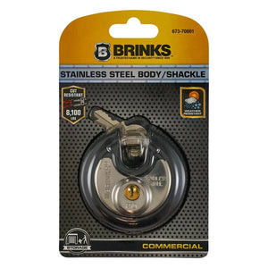 Brinks 70MM Commercial Stainless Steel Keyed Discus Padlock